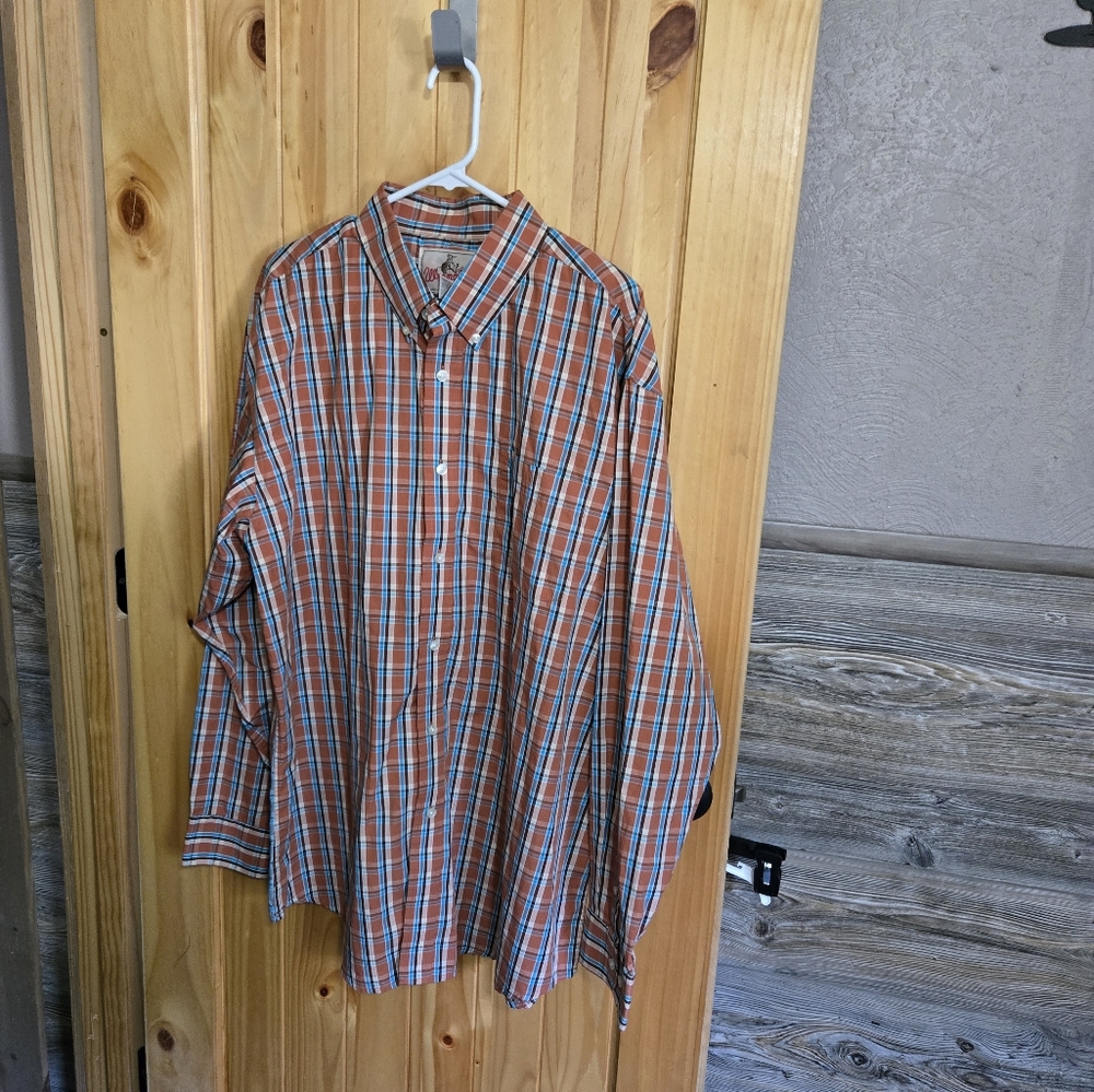 Wrangler Mens Size 2xl Long Sleeve Button Up Western Shirt Plaid